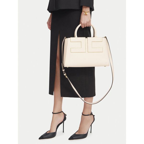 Torebka Elisabetta Franchi. Białe kuferki damskie Elisabetta Franchi, bez wzorów, bez dodatków. Za 1,879.00 zł.