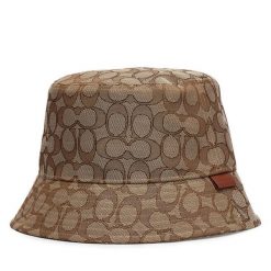 Kapelusz Coach. Brązowe kapelusze damskie Coach, bez wzorów. Za 319.99 zł.