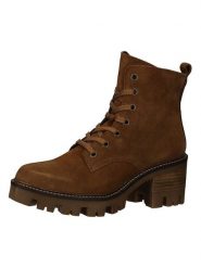 Bullboxer Skórzane botki w kolorze brązowym rozmiar: 40. Brązowe botki damskie Bullboxer, eleganckie, bez obcasa, bez zapięcia. Za 240.43 zł.