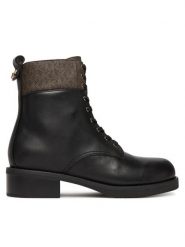 MICHAEL Michael Kors Trzewiki Lyle 40F5LYFB8L Czarny. Czarne botki damskie MICHAEL Michael Kors, ze skóry, bez obcasa, na płaskiej podeszwie, bez zapięcia. Za 959.99 zł.