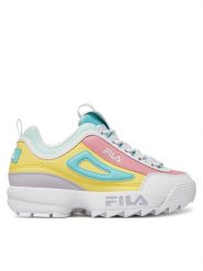 Fila Sneakersy Disruptor Cb FFT0038 13450 Biały. Białe buty sportowe dziewczęce Fila, ze skóry, bez zapięcia. Za 289.99 zł.