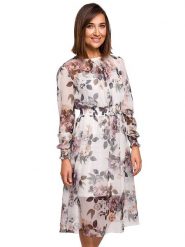 Stylove Sukienka w kolorze białym ze wzorem rozmiar: L. Białe sukienki damskie Stylove, bez wzorów, bez ramiączek. Za 286.95 zł.