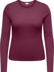 ONLY Carmakoma Koszulka w kolorze fioletowym rozmiar: XL-54. Różowe bluzki damskie Only Carmakoma, xl, bez wzorów, z bawełny, bez kołnierzyka, bez ramiączek. Za 66.47 zł.