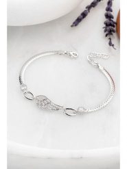 Lodie Silver Srebrna bransoletka z elementem ozdobnym - dł. 17 cm rozmiar: onesize. Szare bransoletki damskie Lodie Silver, srebrne. Za 195.95 zł.