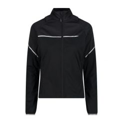 Wodoodporna kurtka z odpinanymi rękawami dla kobiet CMP. Czarne kurtki damskie CMP, bez wzorów, bez kaptura. Za 412.80 zł.