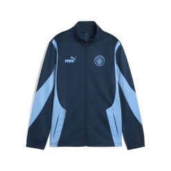 Młodzieżowa kurtka Manchester City ftblNRGY+ PUMA Marine Blue Blazing. Niebieskia kurtki damskie Puma, m, z aplikacjami, bez kaptura. W wyprzedaży za 194.00 zł.