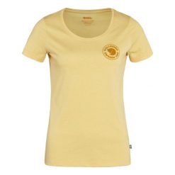 Koszulka damska Fjallraven 1960 Logo T-shirt. Żółte koszulki sportowe damskie Fjällräven, xs, bez wzorów, bez ramiączek. Za 156.99 zł.