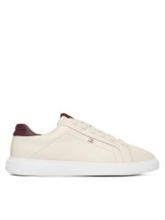 Tommy Hilfiger Sneakersy Icon Court Light Weight FW0FW08948 Beżowy. Brązowe obuwie sportowe damskie Tommy Hilfiger, ze skóry, bez zapięcia. Za 409.99 zł.