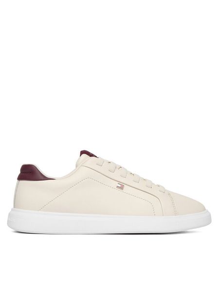 Tommy Hilfiger Sneakersy Icon Court Light Weight FW0FW08948 Beżowy. Brązowe obuwie sportowe damskie Tommy Hilfiger, ze skóry, bez zapięcia. Za 409.99 zł.