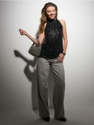 Jeansy wide leg z cyrkoniami - szary. Szare jeansy damskie Sinsay. Za 69.99 zł.