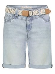 Sublevel Bermudy dżinsowe w kolorze błękitnym rozmiar: S. Niebieskie szorty damskie Sublevel, z aplikacjami, ze skóry. Za 113.99 zł.