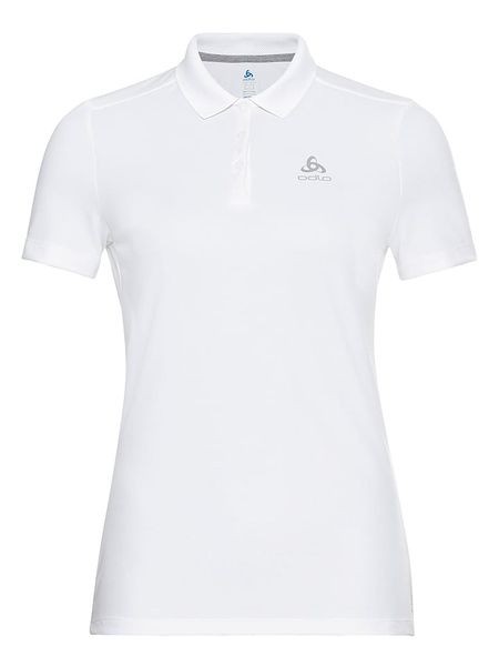Odlo Funkcyjna koszulka polo "F-Dry" w kolorze białym rozmiar: S. Białe koszulki damskie ODLO, s, bez wzorów, z materiału, bez kołnierzyka, bez ramiączek. Za 193.45 zł.