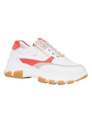 HASSIA Skórzane sneakersy "Lissabon" w kolorze biało-różowym rozmiar: 41. Białe obuwie sportowe damskie HASSIA, bez zapięcia. Za 404.99 zł.