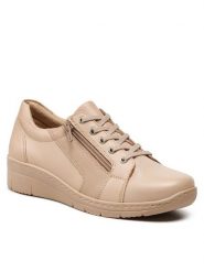 Go Soft Sneakersy WI23-REBECA-17 Beżowy. Brązowe obuwie sportowe damskie GO SOFT, ze skóry, bez zapięcia. Za 173.99 zł.