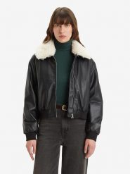 Levi's Kurtka przejściowa w kolorze czarnym rozmiar: M. Czarne kurtki damskie Levi's, m, bez wzorów, prążkowane, bez kaptura. Za 297.26 zł.