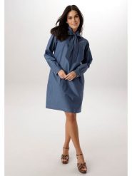 Aniston Sukienka w kolorze niebieskim rozmiar: 42. Niebieskie sukienki damskie Aniston, bez wzorów, z bawełny, bez ramiączek. Za 217.99 zł.