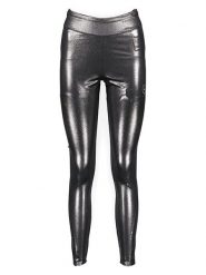 Adidas Legginsy sportowe "ASMC" w kolorze srebrno-czarnym rozmiar: S. Czarne legginsy damskie Adidas, s, bez wzorów, z materiału. Za 193.24 zł.