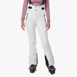 Spodnie narciarskie damskie Swedemount Vail Softshell Bib Pants wodoodporne. Białe spodnie sportowe damskie SWEDEMOUNT, na zimę, bez wzorów, z softshellu, narciarskie. W wyprzedaży za 447.00 zł.