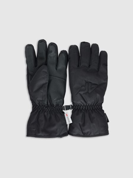 4F Rękawiczki narciarskie Thinsulate membrana 5000 damskie - czarne XL. Czarne rękawiczki damskie 4F, bez wzorów. Za 149.99 zł.