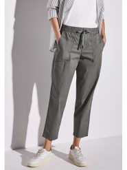 Street One Bojówki w kolorze szarym rozmiar: 42/L28. Szare spodnie materiałowe damskie Street One, bez wzorów, z materiału. Za 82.64 zł.