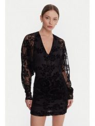 PINKO Sukienka koktajlowa Roulette 105624 A2QD Czarny Regular Fit. Czarne sukienki damskie Pinko, bez wzorów, z syntetyku, wizytowe, bez ramiączek. Za 1,239.00 zł.