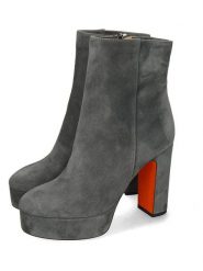 MELVIN & HAMILTON Skórzane botki "Belinda 2" w kolorze szarym rozmiar: 37. Szare botki damskie Melvin & Hamilton, eleganckie, bez obcasa, bez zapięcia. Za 608.99 zł.