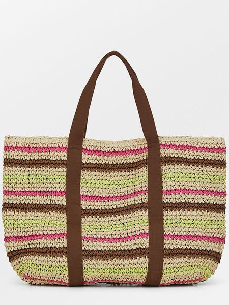 Becksöndergaard Shopper bag "Papel Berta" ze wzorem - 44 x 40 cm rozmiar: onesize. Shopper bag Becksöndergaard, bez wzorów, z materiału, na ramię, bez dodatków. Za 200.60 zł.