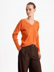 BGN Sweter w kolorze pomarańczowym rozmiar: 34. Pomarańczowe swetry klasyczne damskie BGN, bez kołnierzyka. Za 70.24 zł.