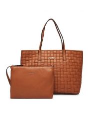 Guess Torebka Sandy HWWG84 18230 Brązowy. Brązowe shopper bag Guess, ze skóry, bez dodatków. Za 849.99 zł.