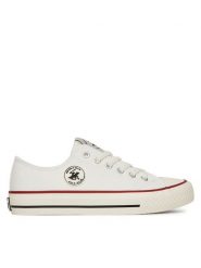 Beverly Hills Polo Club Trampki WP40-OG-31-1 Kremowy. Białe trampki damskie Beverly Hills Polo Club, bez wzorów, z materiału, bez zapięcia. Za 83.99 zł.