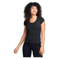 Koszulka damska Odlo BL TOP crew neck s/s ACTIVE F-DRY LIGHT. Czarne bluzki damskie ODLO, l, bez wzorów, bez ramiączek. Za 199.99 zł.