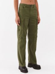 Pinko Spodnie materiałowe Variable 101986 A0D5 Zielony Relaxed Fit. Zielone spodnie materiałowe damskie Pinko, bez wzorów, z bawełny. W wyprzedaży za 539.99 zł.
