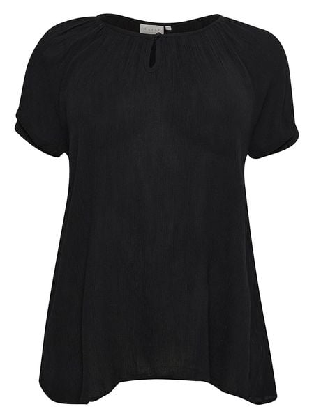 KAFFE curve Bluzka w kolorze czarnym rozmiar: 48. Czarne bluzki damskie KAFFE curve, s, bez wzorów, z wiskozy, klasyczne, bez kołnierzyka, bez ramiączek. Za 74.81 zł.