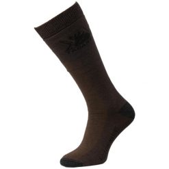 Skarpety myśliwskie Tagart Winter High brązowe wzmocnienia z Kevlaru. Brązowe skarpetki damskie tagart, bez wzorów, dziergany. Za 69.00 zł.