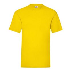Koszulka Unisex Dla Dorosłych Valueweight. Żółte bluzki damskie Fruit of the Loom, xl, bez wzorów, sportowe, bez kołnierzyka, bez ramiączek. Za 35.99 zł.