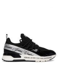 Versace Jeans Couture Sneakersy 80VA3SA8 Czarny. Czarne obuwie sportowe damskie Versace Jeans Couture, z jeansu, bez zapięcia. Za 789.99 zł.