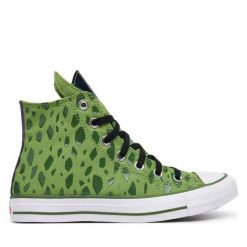 Trampki Converse. Zielone trampki damskie Converse, bez wzorów, bez zapięcia. Za 379.99 zł.