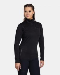 Bluza techniczna damska Kilpi MONTALE-W. Czarne bluzy damskie Kilpi, bez wzorów, z materiału, bez kaptura. Za 165.00 zł.