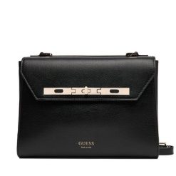 Torebka Guess. Czarne listonoszki damskie Guess, z aplikacjami, bez dodatków. Za 1,699.00 zł.