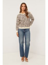 Soft Cashmere Sweter w kolorze kremowo-brązowym rozmiar: 34/36. Brązowe swetry klasyczne damskie Soft Cashmere, bez kołnierzyka. Za 152.99 zł.