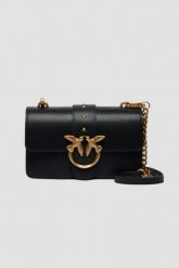 PINKO Czarna kopertówka Love One Mini St. Cl Vitello Seta. Czarne torebki wieczorowe damskie Pinko, bez wzorów, ze skóry, bez dodatków. W wyprzedaży za 1,059.99 zł.