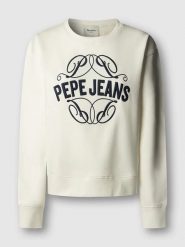 Pepe Jeans Bluza "Maat" w kolorze kremowym rozmiar: XS. Brązowe bluzy damskie Pepe Jeans, xs, bez wzorów, z jeansu, bez kaptura. Za 173.99 zł.