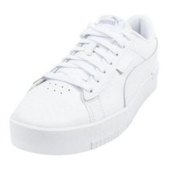 Trampki Damskie Skóra Sportowe Jada. Białe trampki damskie Puma, bez wzorów, ze skóry, bez zapięcia. Za 238.99 zł.