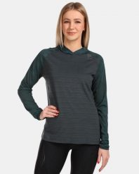 Bluza damska z kapturem Kilpi Aileen. Zielone bluzy damskie Kilpi, s, bez wzorów, z materiału, z kapturem. Za 179.35 zł.