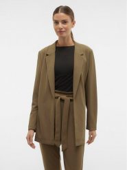 Vero Moda Marynarka Liva 10294482 Brązowy Regular Fit. Brązowe marynarki i żakiety damskie Vero Moda, l, bez wzorów, z syntetyku. Za 99.99 zł.