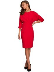 Stylove Sukienka w kolorze czerwonym rozmiar: L. Czerwone sukienki damskie Stylove, bez wzorów, bez ramiączek. Za 194.45 zł.