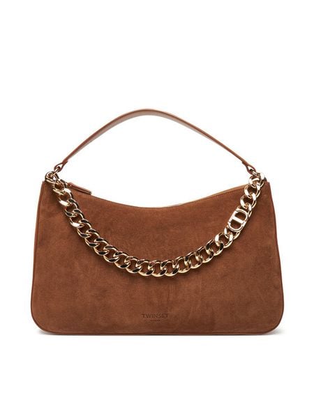 TWINSET Torebka 252TB7162 Brązowy. Brązowe torebki klasyczne damskie Twinset, ze skóry, bez dodatków. Za 1,199.00 zł.