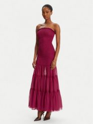 Bardot Sukienka letnia Azura Strapless 59882DB Różowy Slim Fit. Czerwone sukienki damskie Bardot, w ażurowe wzory, z syntetyku, bez ramiączek. Za 419.99 zł.