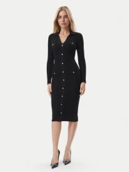 Marciano Guess Sukienka dzianinowa G6BK33 Z1636 Czarny Slim Fit. Czarne sukienki damskie Marciano Guess, z aplikacjami, z dzianiny, bez ramiączek. Za 1,089.00 zł.