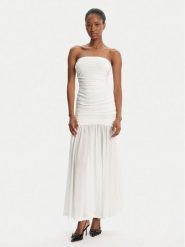 Bardot Sukienka wieczorowa Solana Mesh 59875DB2 Biały Slim Fit. Białe sukienki damskie Bardot, bez wzorów, z meshu, wizytowe, bez ramiączek. Za 409.99 zł.
